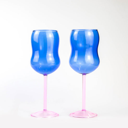 Curvy Cocktail Glass - Blue – lovefound