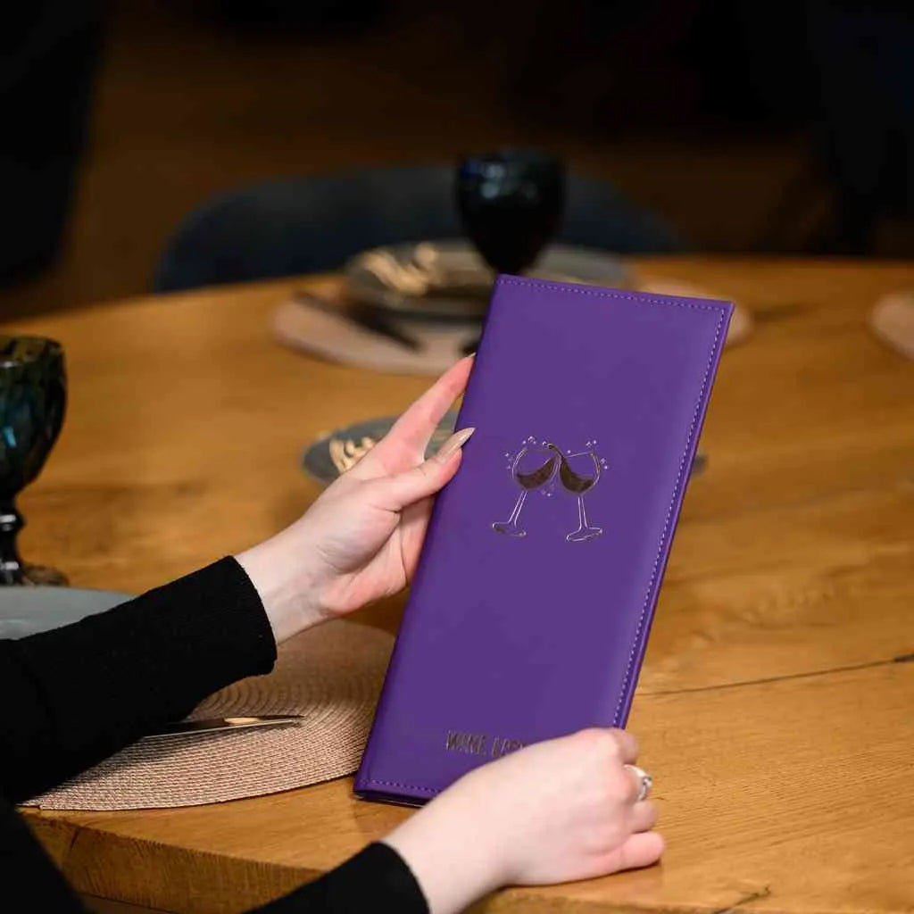 Vegan leather menu covers for cafés and restaurants