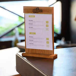 Table Stand Menu Holder with Magnetic Clamp for A5 sheets - Inko Horeca Accessories