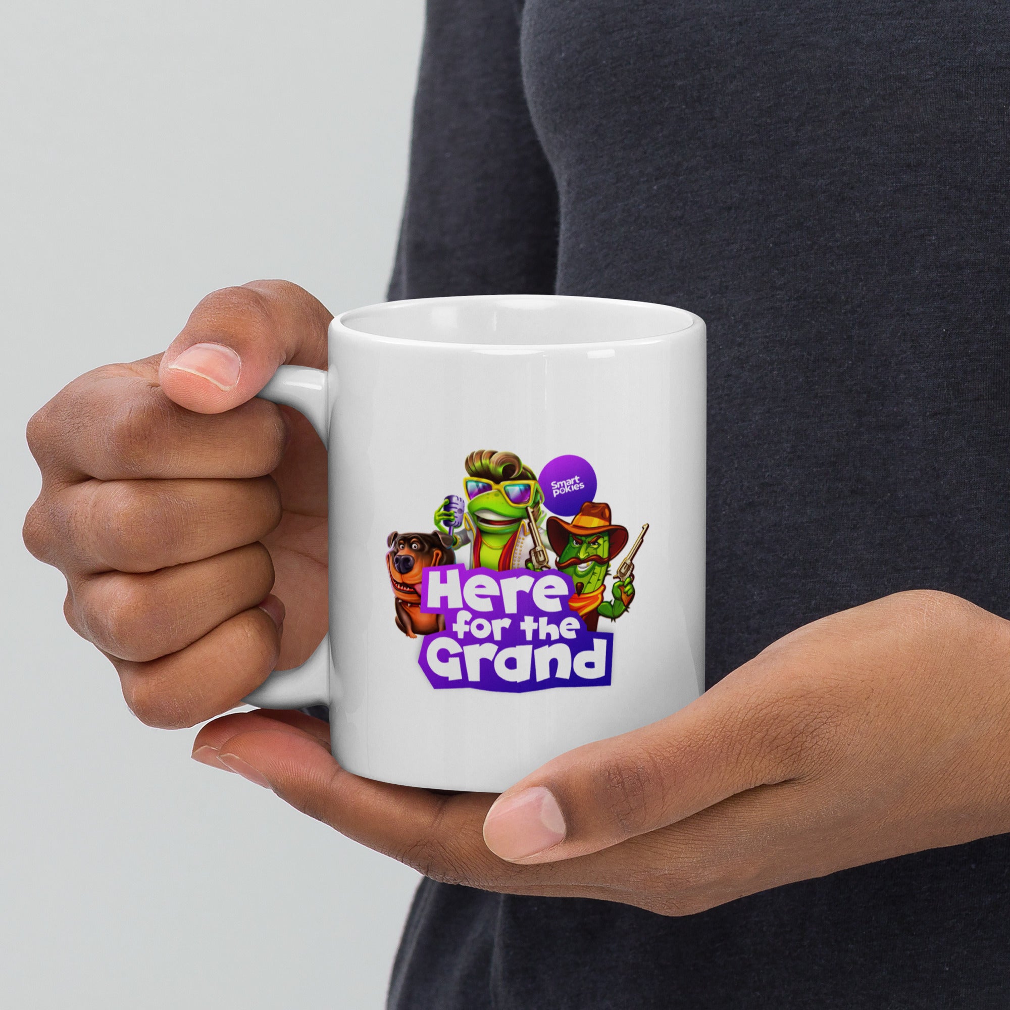 White Glossy Mug - Here For The Grand