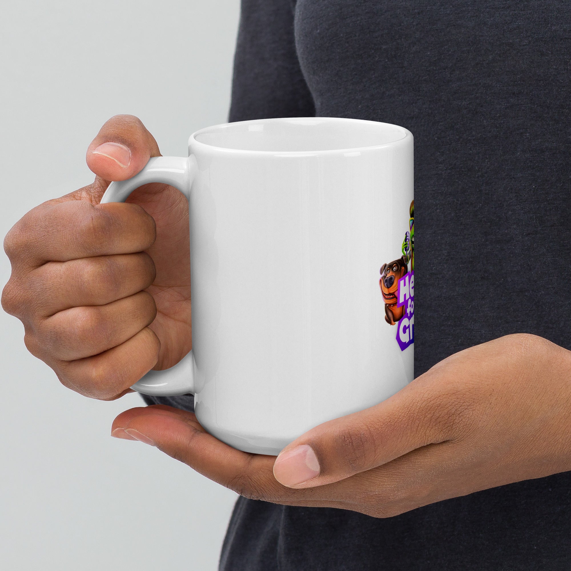 White Glossy Mug - Here For The Grand-3