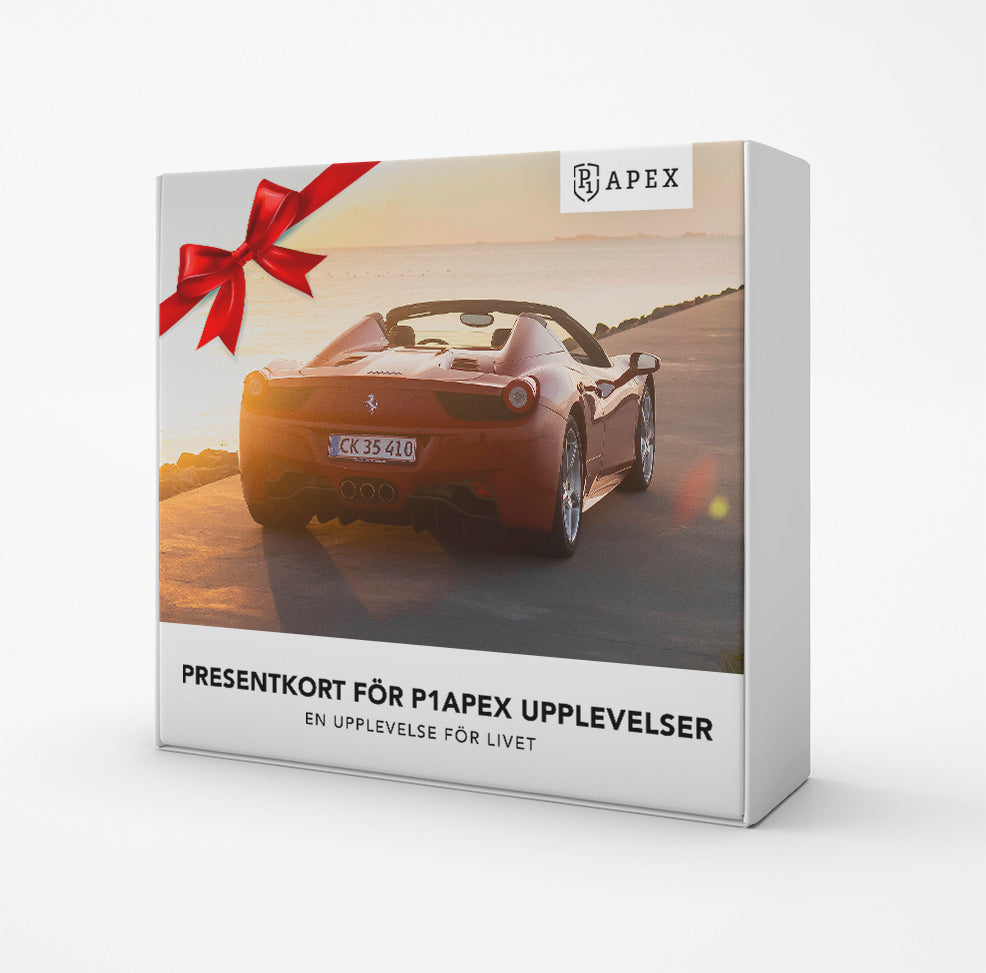 Flexibelt presentkort för spännande körupplevelser hos P1 Apex - 200,00 kr
