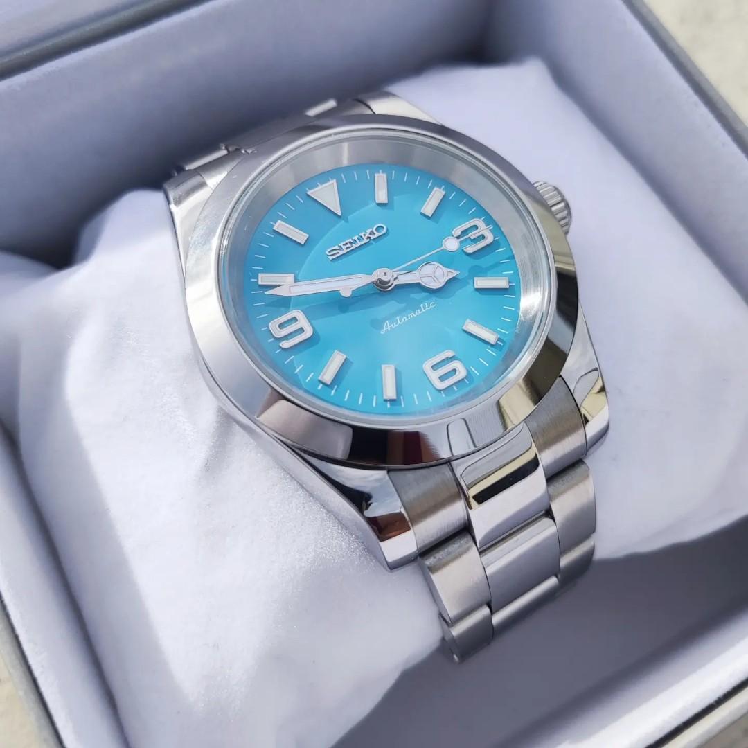 Seiko Explorer 39mm - Tiffany Blue Dial - – Vigil Time