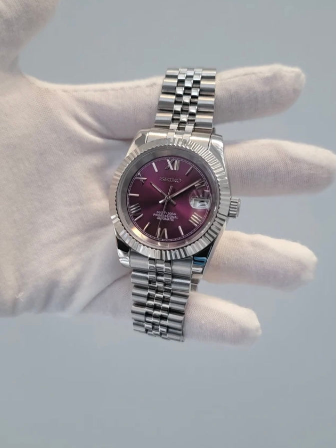 Seiko Datejust Wimbledon - Red Grape Bordeaux Dial - – Vigil Time