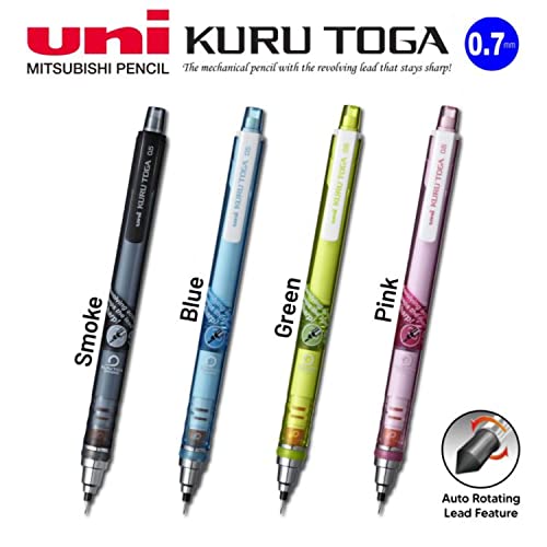 Uni Kuru Toga Auto Lead Rotation Mechanical Pencil 0.5 Mm Assort Colors 