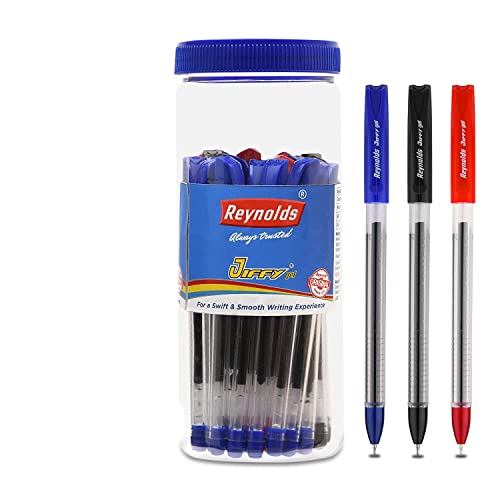 Reynolds Jiffy Gel Pen - With Comfortable Grip, Smudge Proof, For Smooth  Writing, Red, 5 pcs