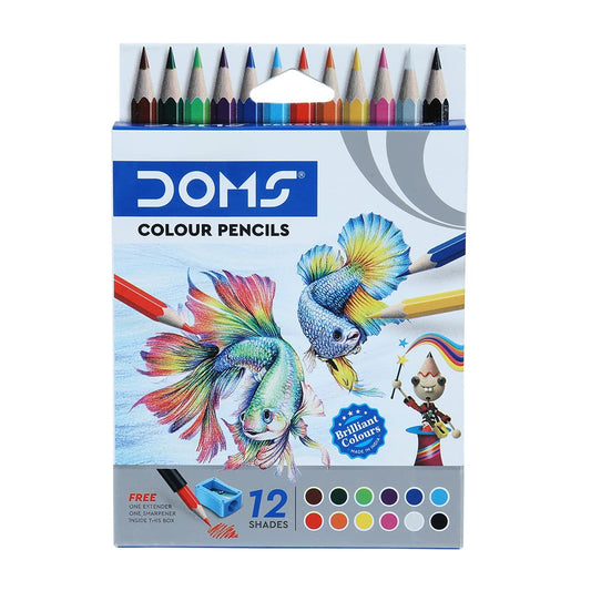 DOMS Non-Toxic Brush Pen in Cardboard Box (14 Assorted Shades x 1 Set)