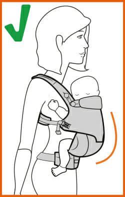 baby carrier leg position