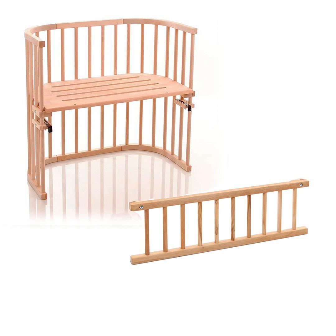 Babybay Original Bedside Crib Side Rail Natural Beech