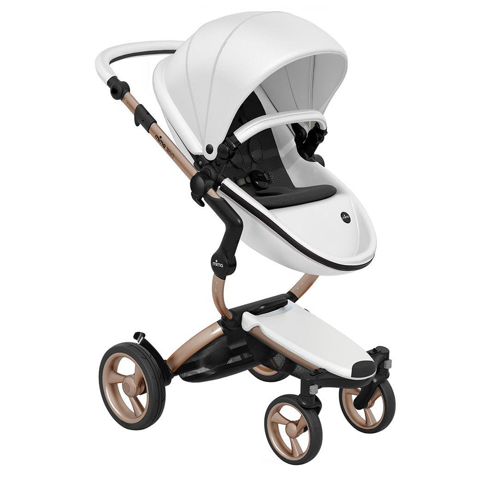 black and rose gold pushchair