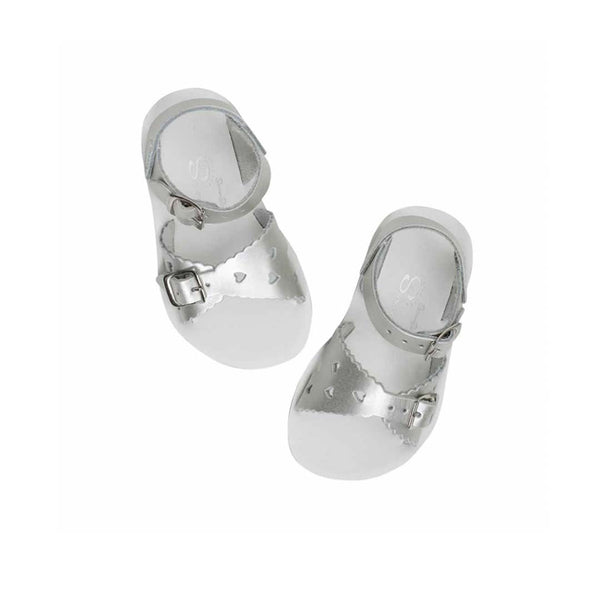 silver baby sandals