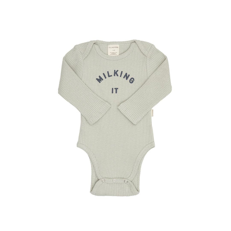 Organic Zoo Milk Bodysuit in Natural | Natural Baby Shower