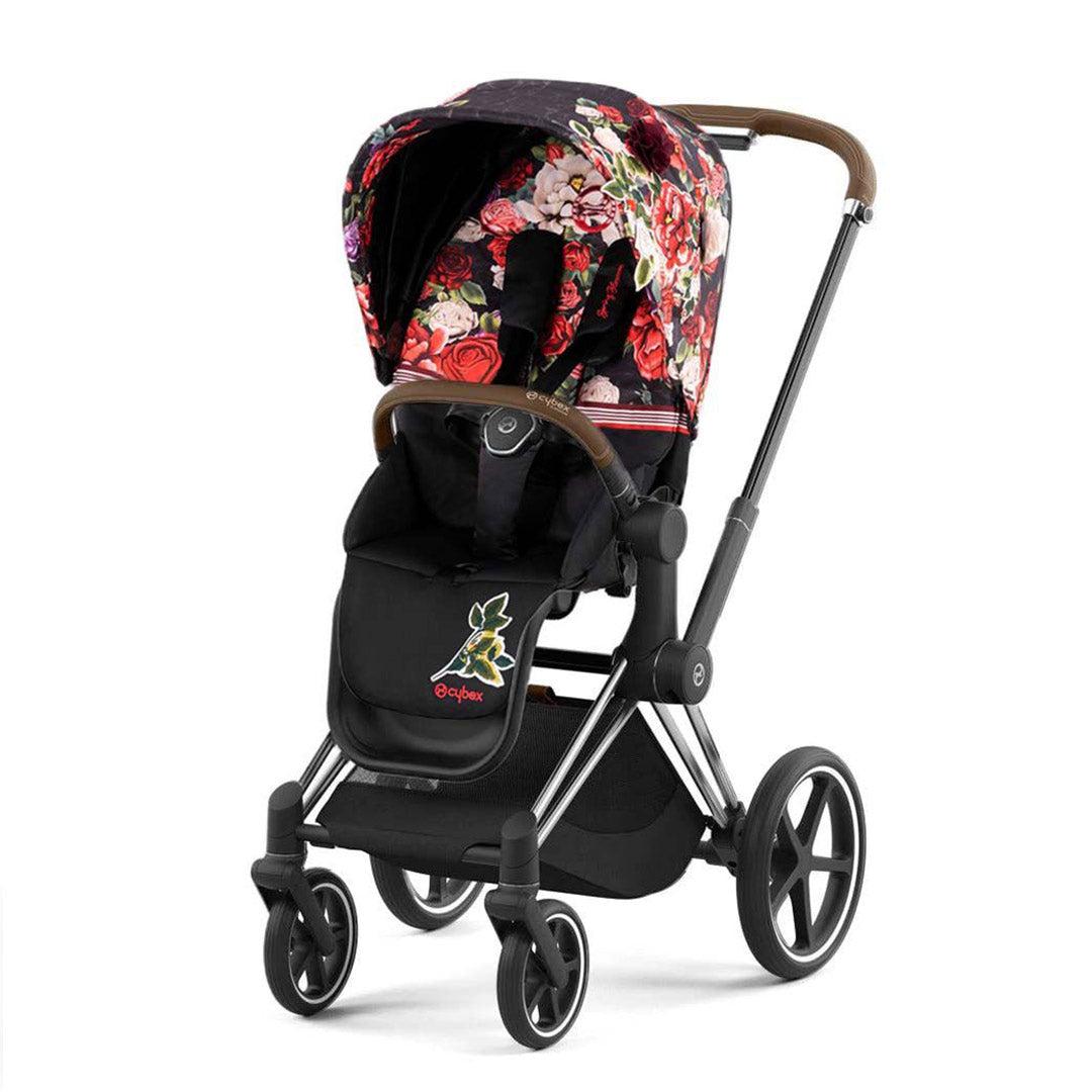 Cybex Priam LUX Stroller CHROME/ BROWN Chassis PEACH PINK