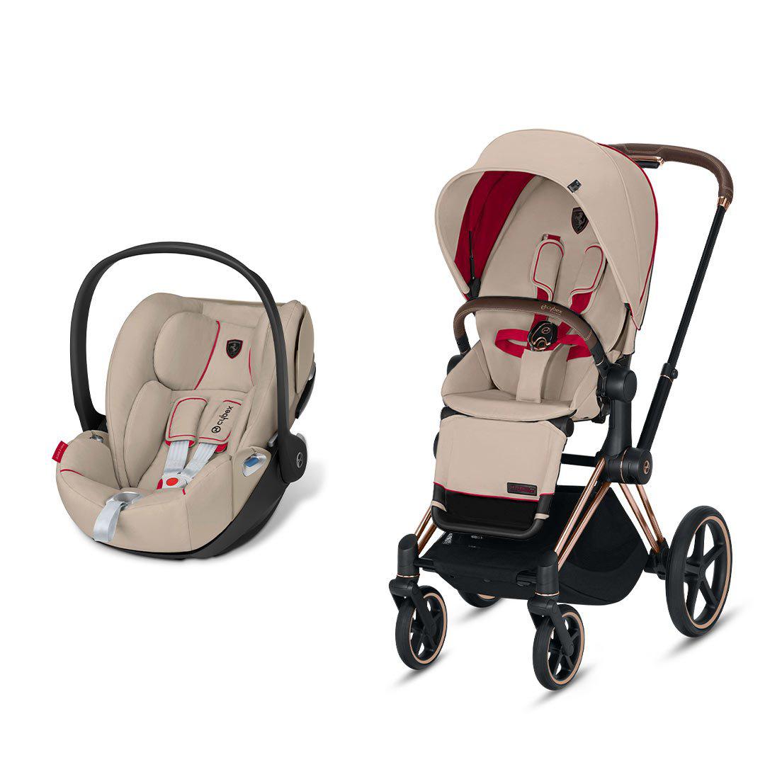 Cybex Priam Travel System Scuderia Ferrari Silver Grey Natural Baby Shower