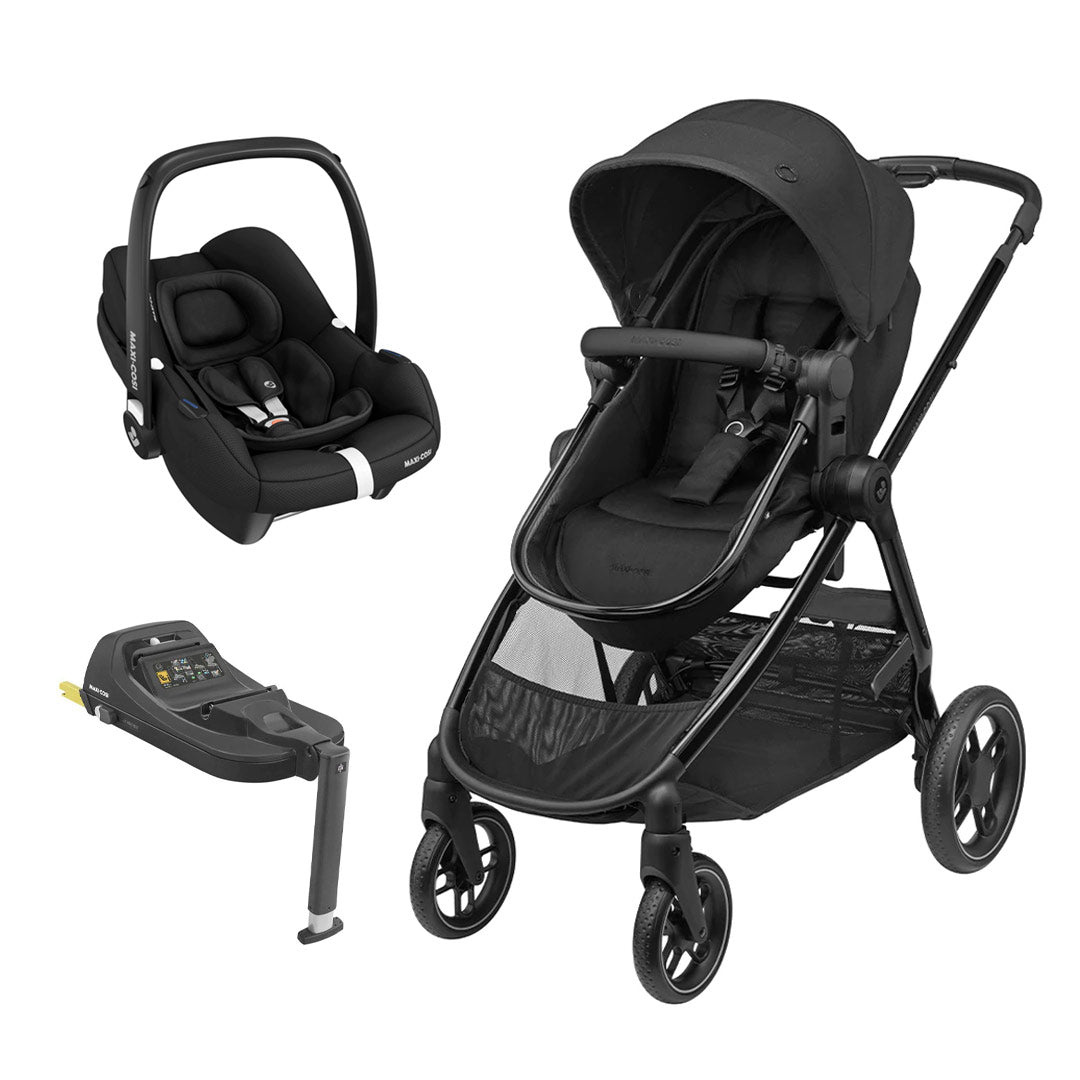 maxi cosi zelia luxe 3in1 travel system twillic black