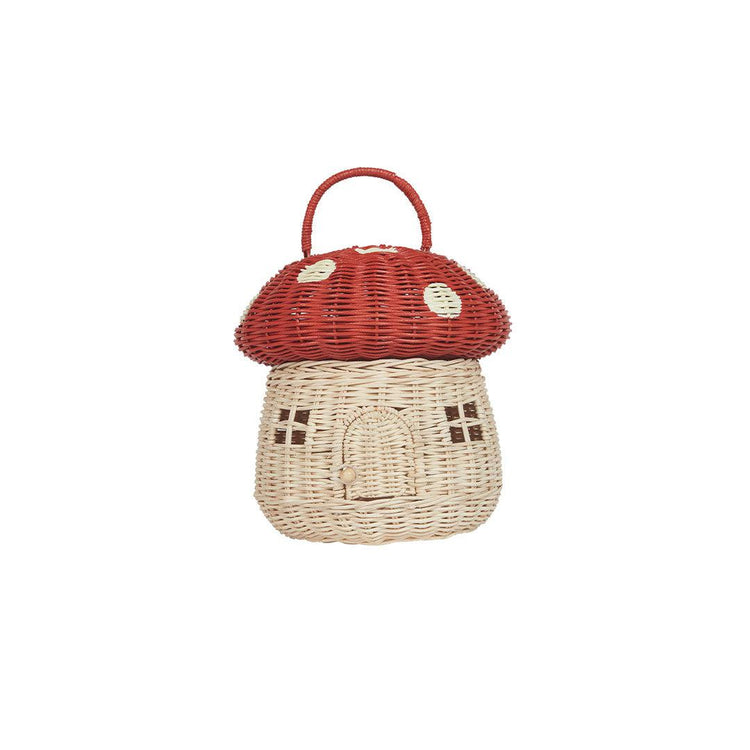 Olli Ella Rattan Mushroom Basket, Snugg Kids, Olli Ella