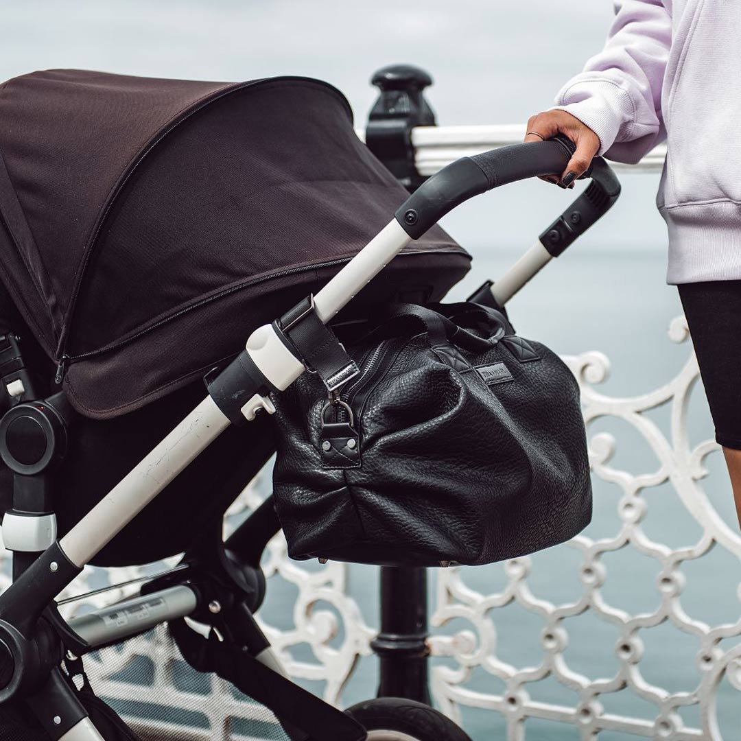 Tiba + Marl Stroller Clips in Gunmetal & Natural Baby Shower