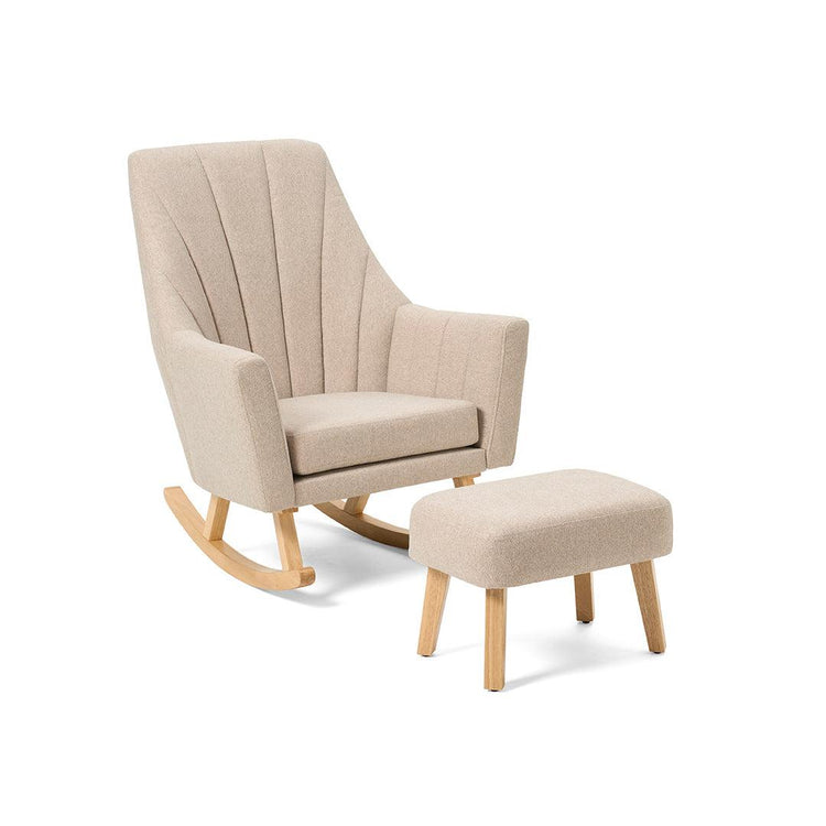 Micah Rocking Chair & Footstool in Boucle Fresh Cream – Tutti Bambini