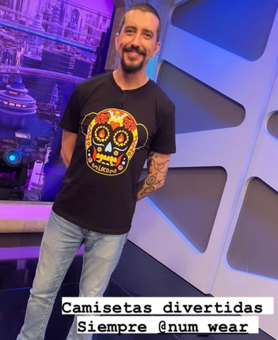 Marron vistiendo camiseta de NUM WEAR en El Hormiguero de Antena 3