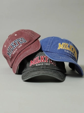 WASHED COLLEGE LOGO CAP