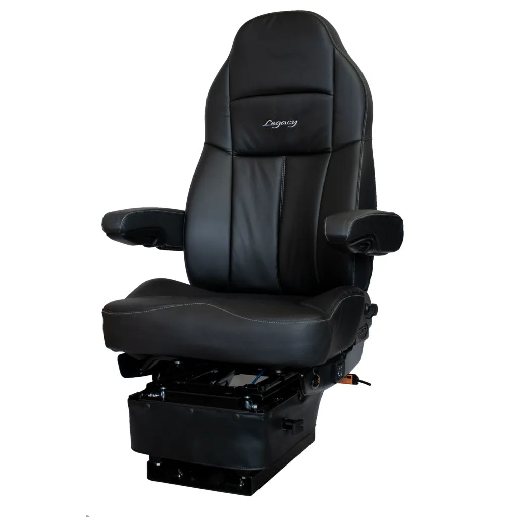 #188409MWH61 Legacy Lo Seat W/ High Back, Low Base,  Armrests, Heat - DuraLeather Black