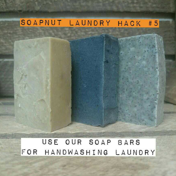 zero waste laundry washing with soapnut soap bars handwashing laundry