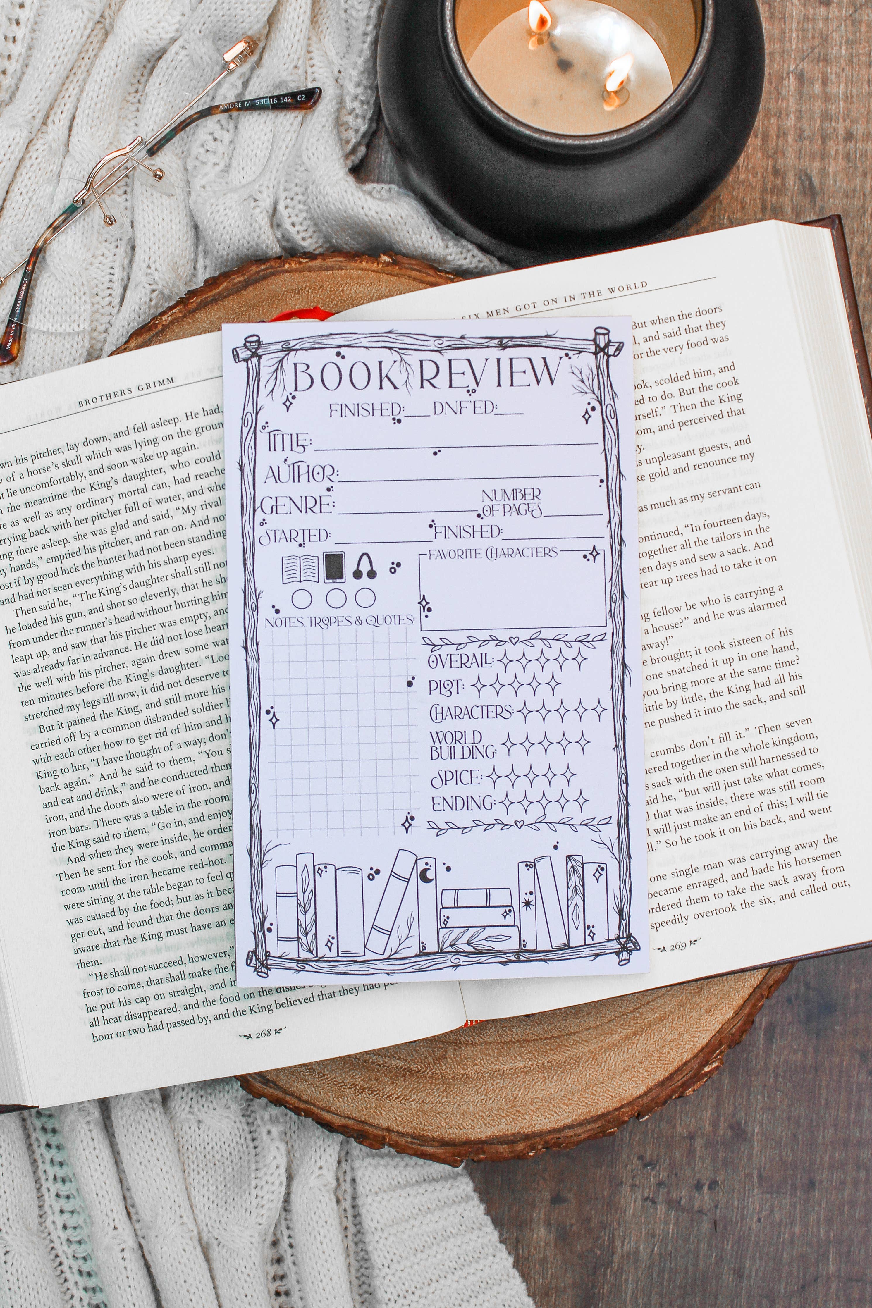 5x8 Book Review Notepad | Reading Notepad