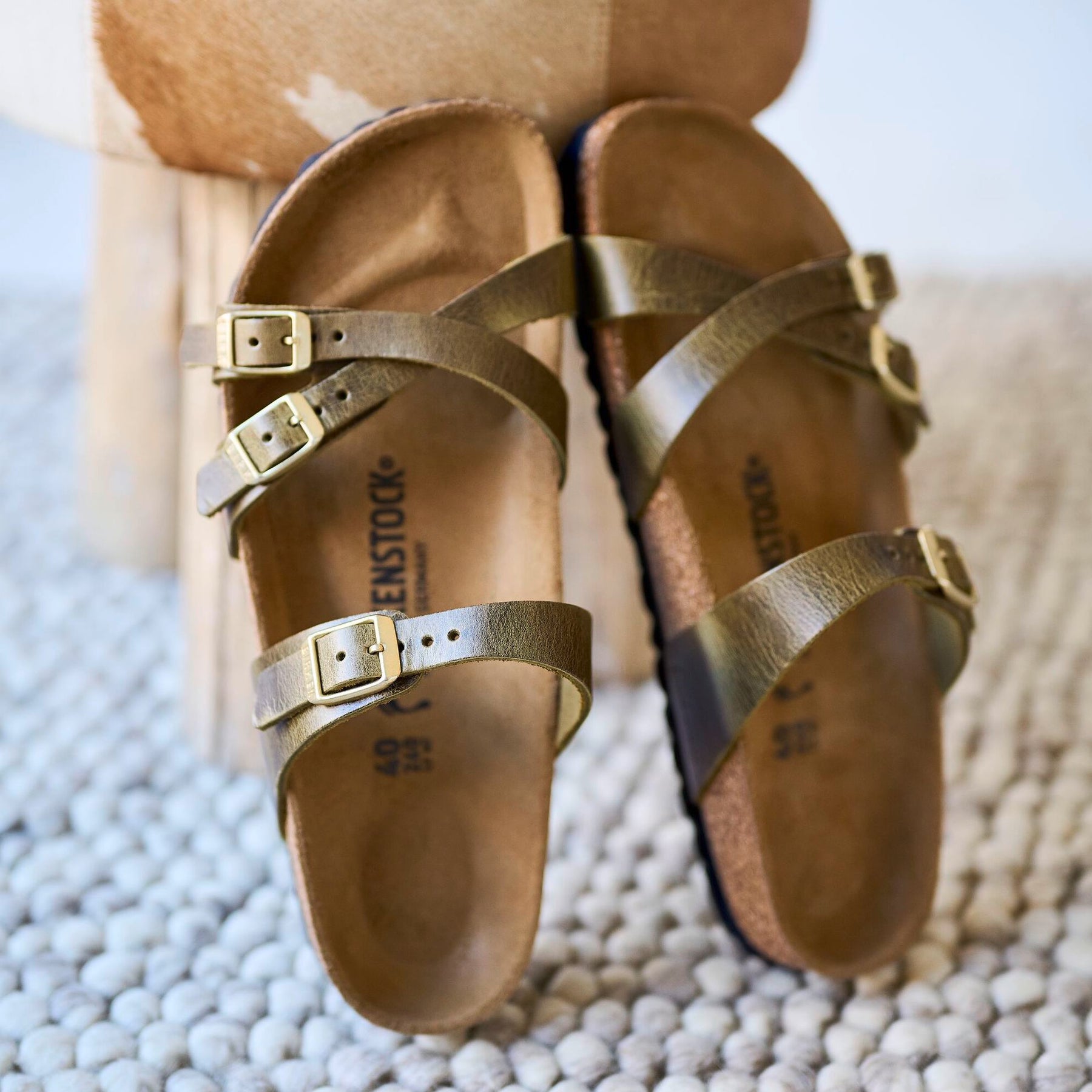 Birkenstock Limited Edition Franca green olive oiled leather