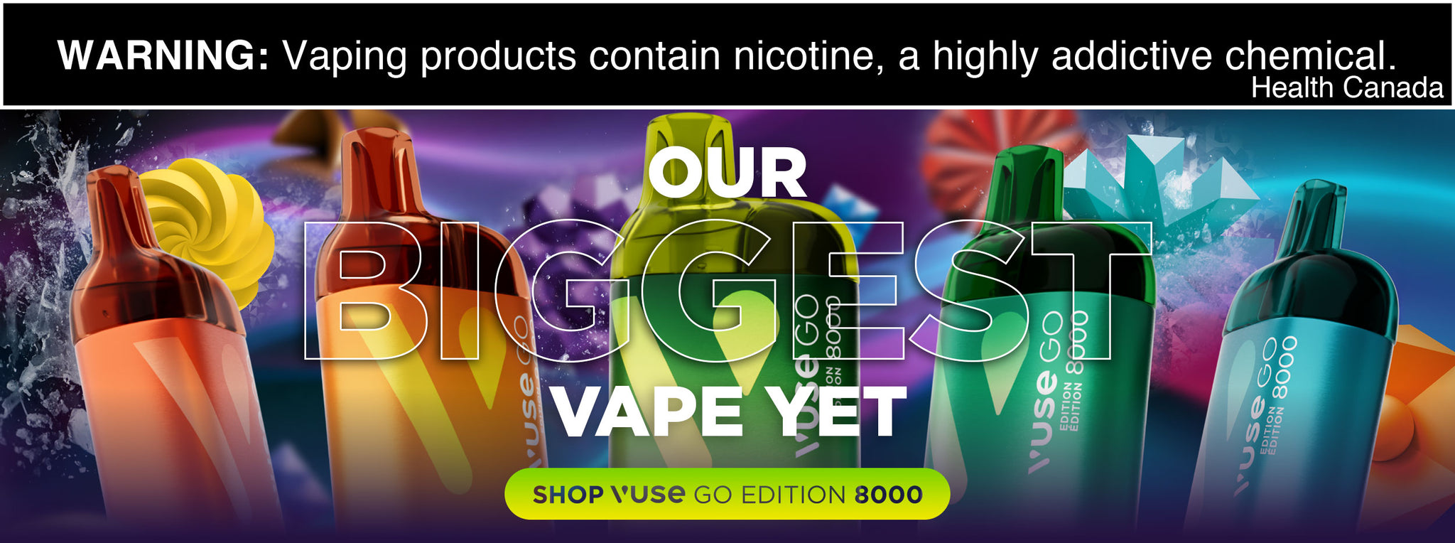 Vuse Go 8000 Disposable Vape - Canada and Quebec Free Vape Shipping