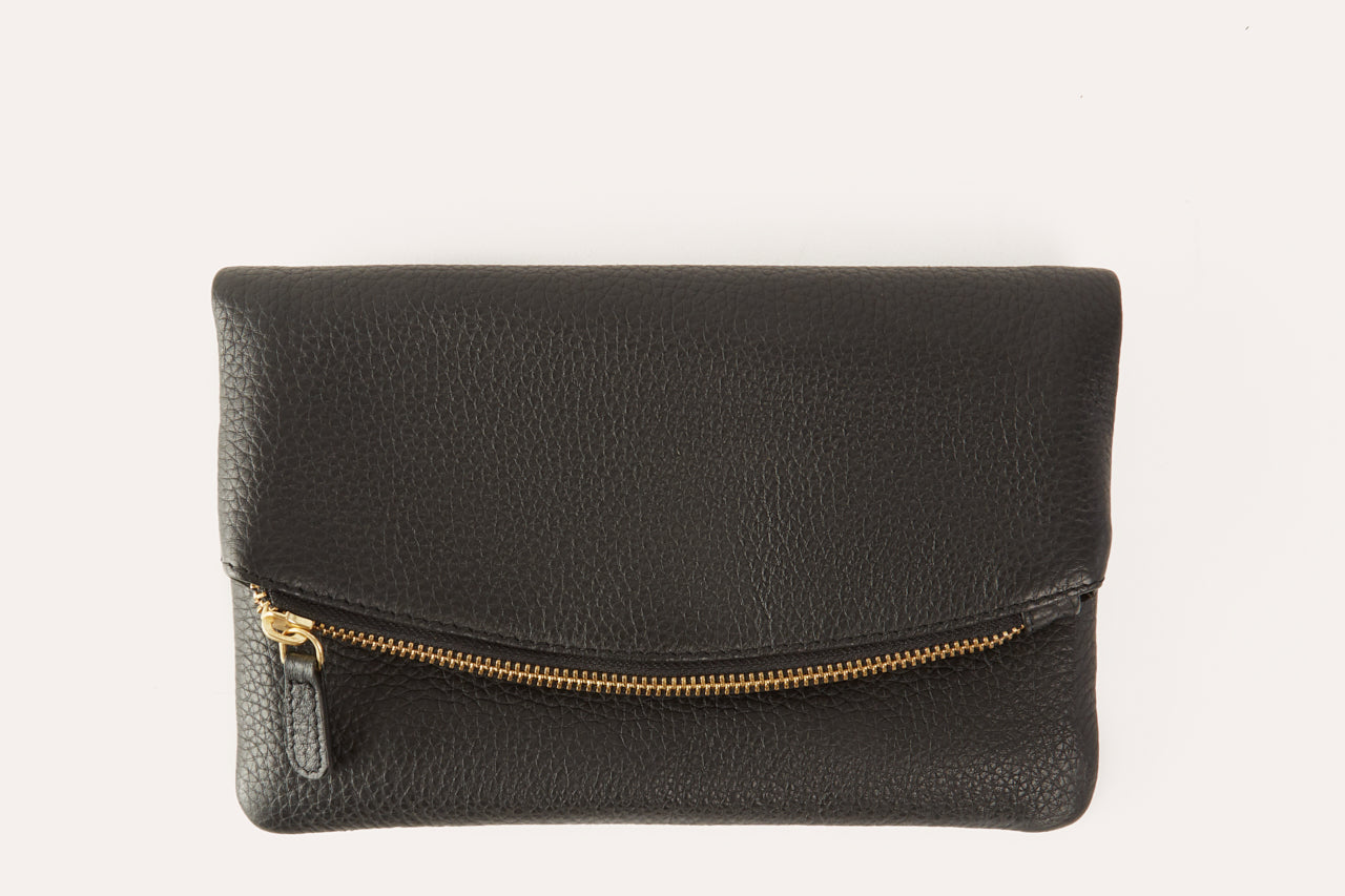 kiko leather flap clutch