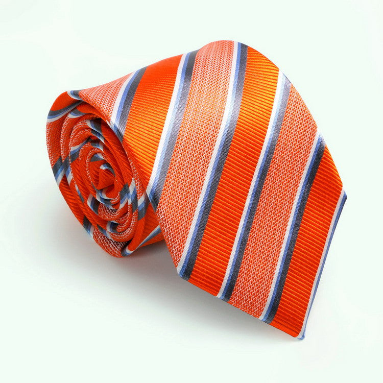 Orange,Gray,Blue and White Necktie Set JPM14N | Toramon Necktie Company ...