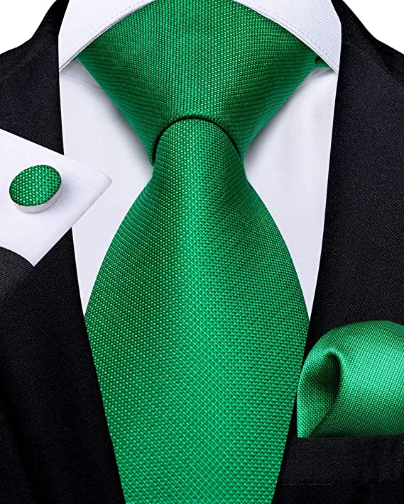 Apple Green Silk Necktie Set-DBG959 | Necktie Company | Sets & Wedding Ties