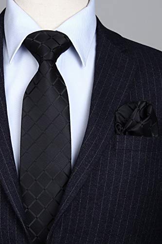 Black Silk Necktie Set HDN524 | Toramon Necktie Company | Men’s Necktie ...