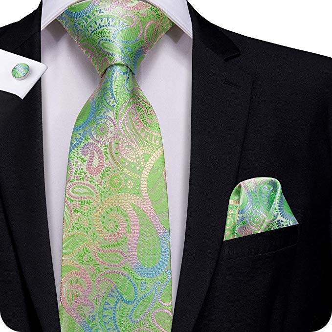 green wedding tie