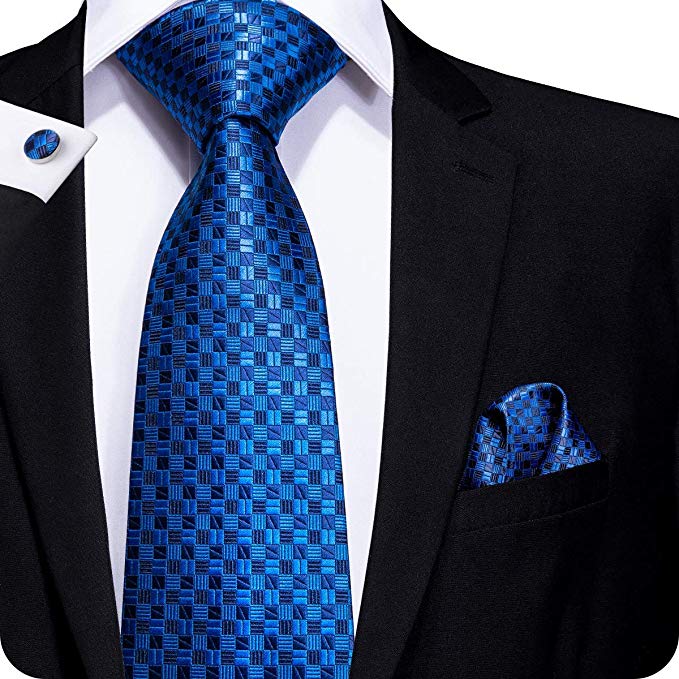 Navy Blue Silk Necktie Set -LBW342 | Toramon Necktie Company | Men’s ...