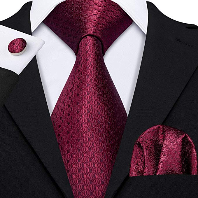 Burgundy Silk Necktie Set-LBW348 | Toramon Necktie Company | Men’s ...