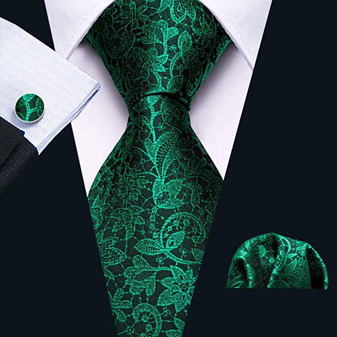 Emerald Green Silk Necktie Set-LBW679 | Toramon Necktie Company | Men’s ...