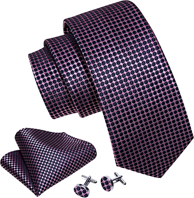 New Navy Blue and Pink Men Necktie Set-LBWY995 | Toramon Necktie ...