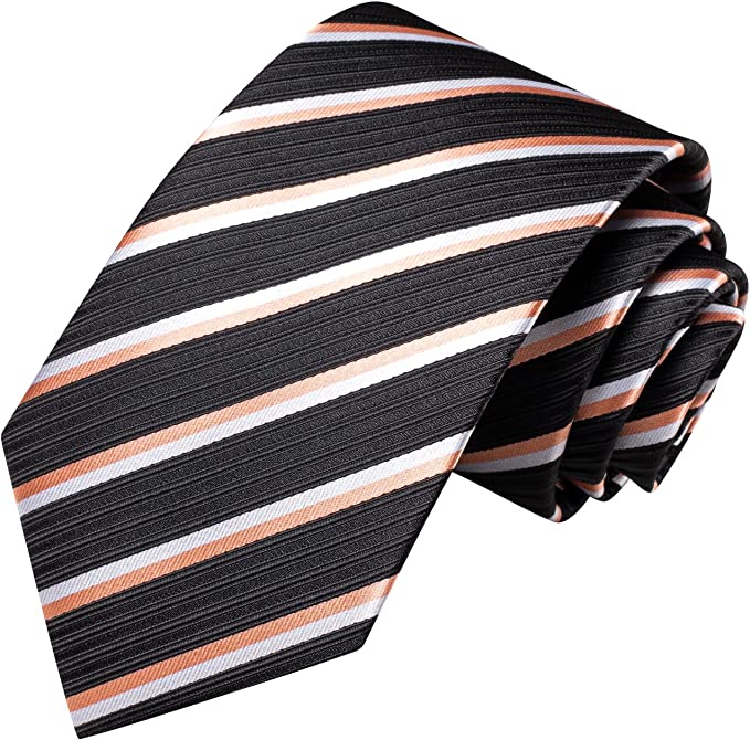 Black Pink and White Striped Necktie Set-LBWH1205 | Toramon Necktie ...