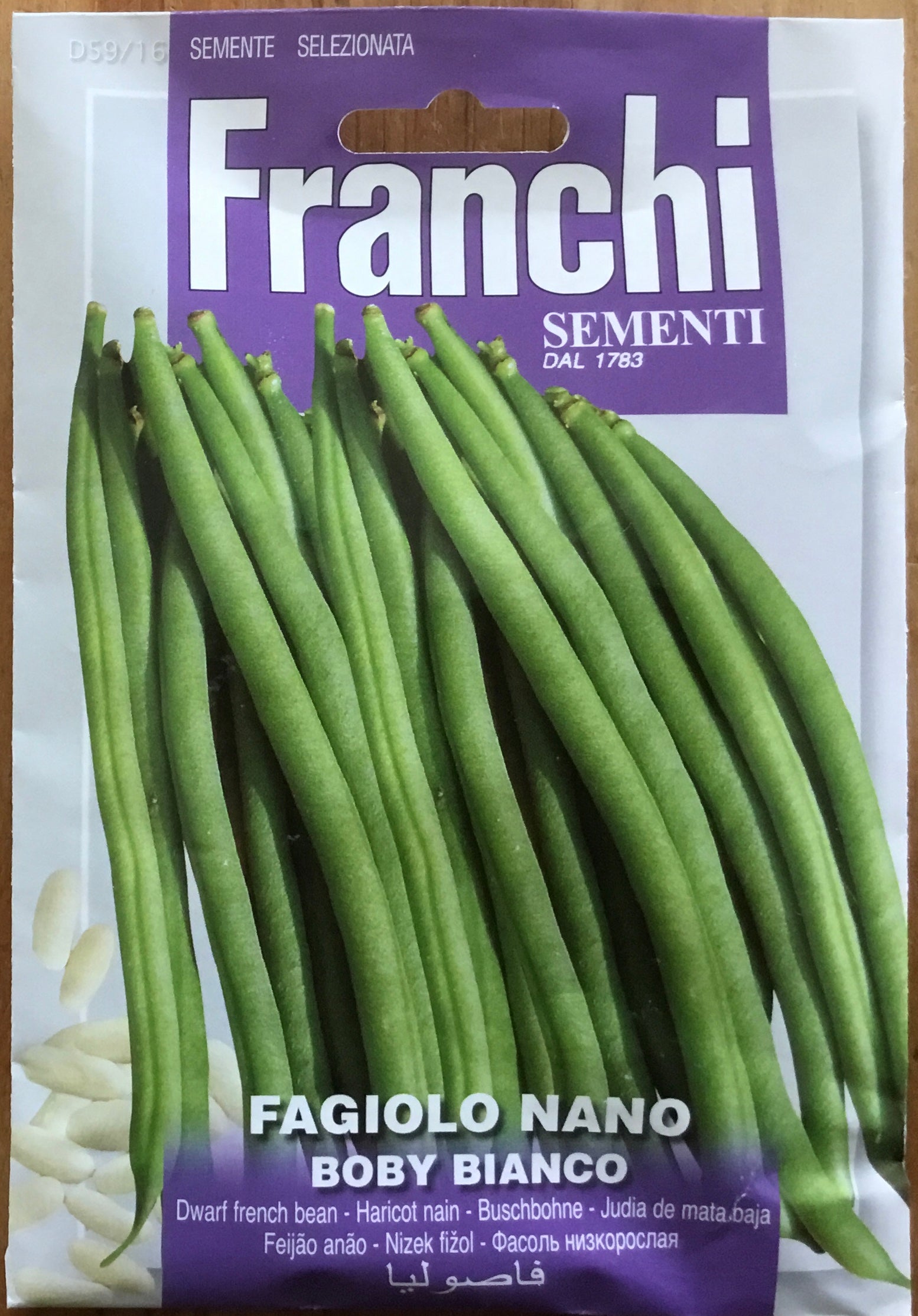 Franchi Dwarf French Bean Boby Bianco Growing Concerns