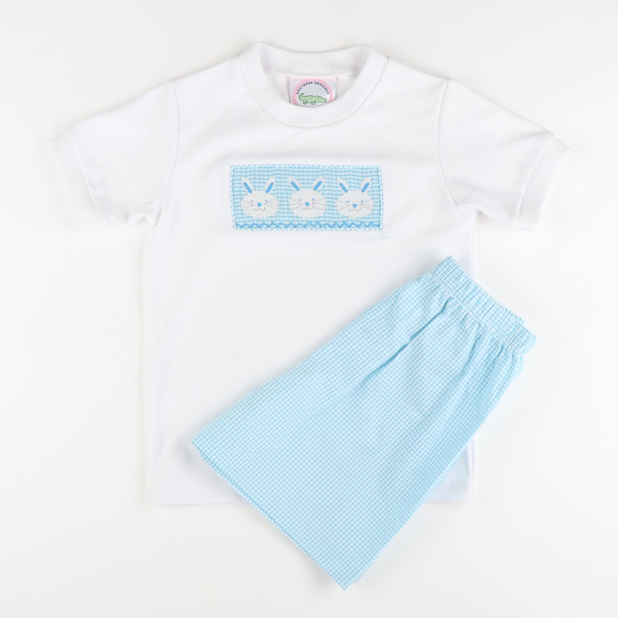 smocked shorts set