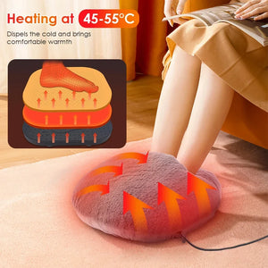 Electric Foot Warmer Heater Constant Temperature Heating Pad Soft Velvet Washable Winter Warm Foot - JSK Studio - Foot Heater Under Desk