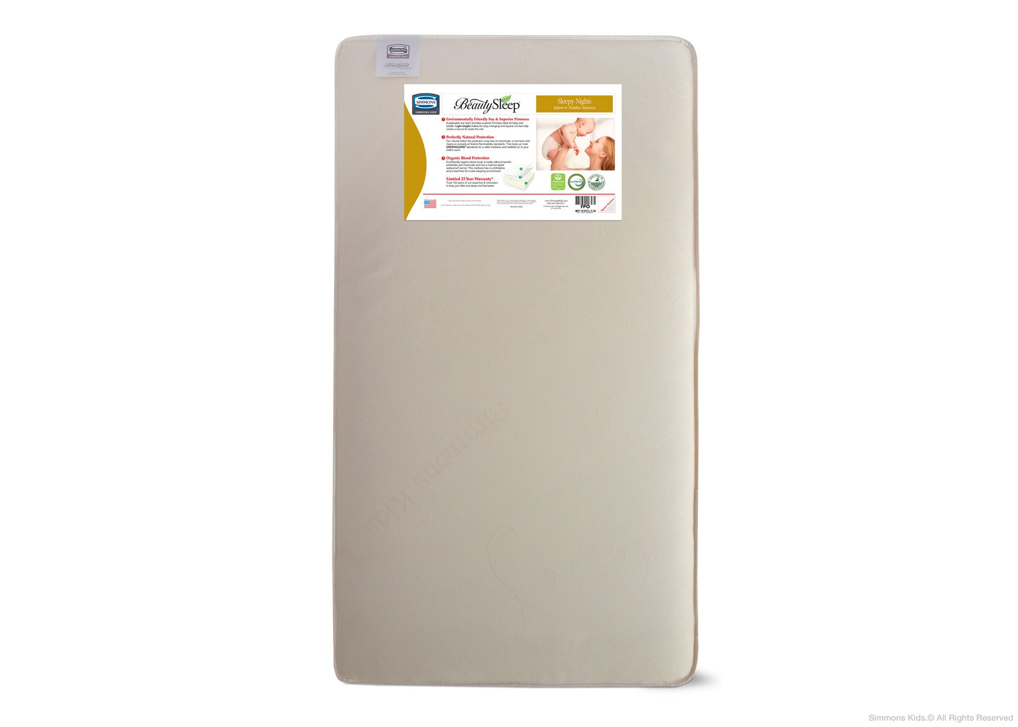 simmons kids naturally crib and toddler mattress