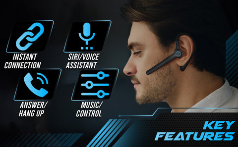 Music Sound - ÉCOUTEURS Wireless Intra-Auriculaires - Casque Bluetooth  Intra-Auriculaires Wireless pour Smartphones avec étui de Chargement 5  Times –