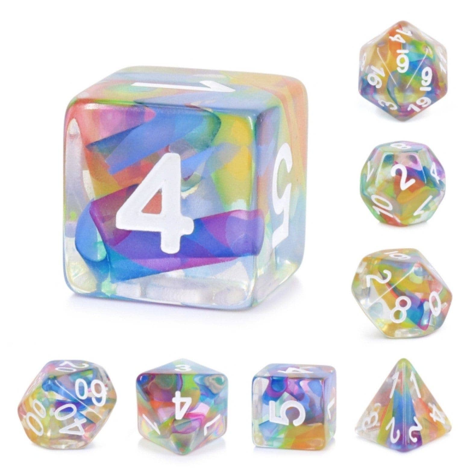 Foam Brain Games: RPG Dice Set - Rainbow Ribbon