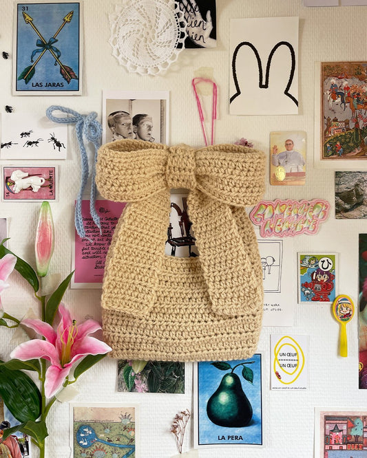 Big bow bag: Crochet pattern