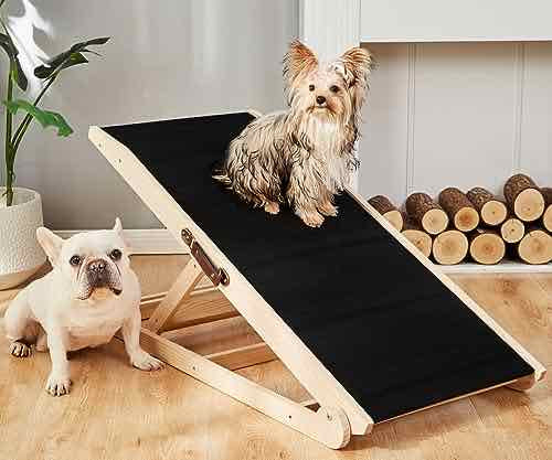 Woohoo Dog Ramp for Bed- 18" Extra Wide - Non-Slip Rubber Surface