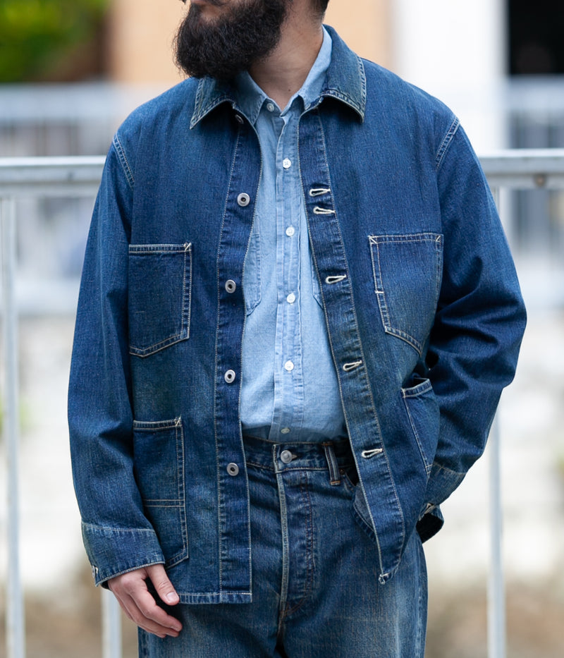 A.PRESSE 23SSDenim CoverallJacket INDIGO ☆本物の商品一覧☆ メンズ