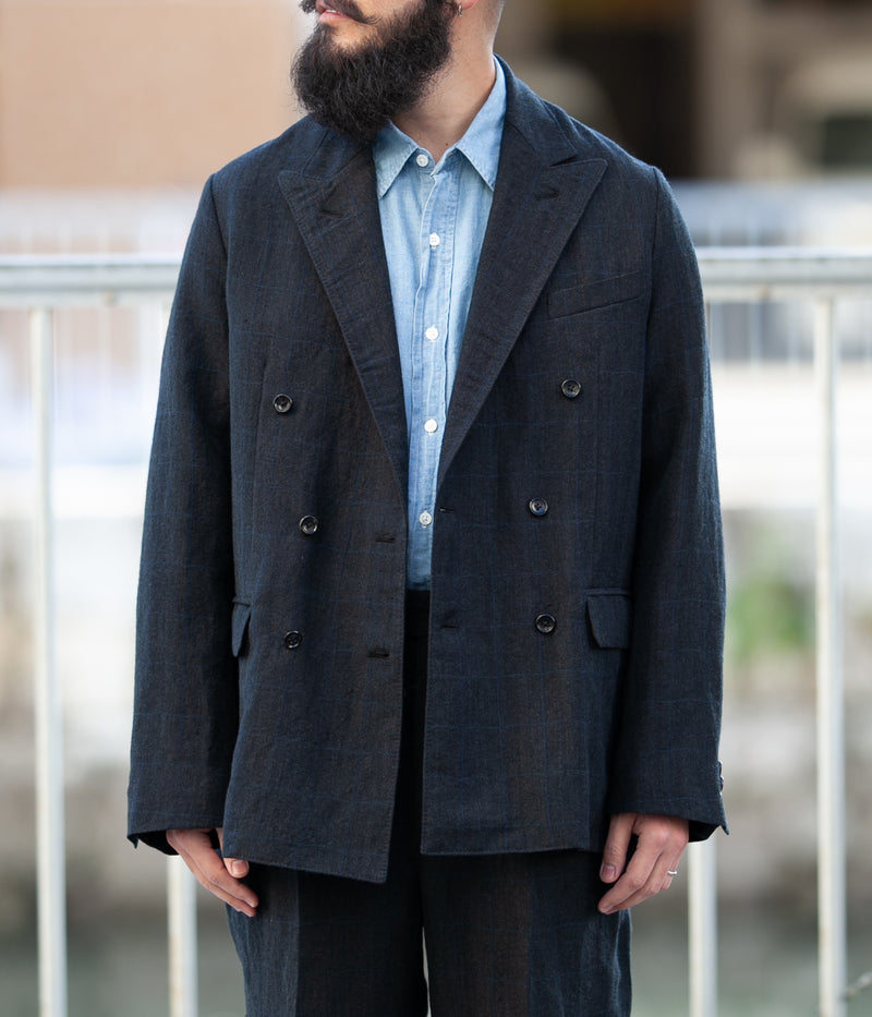 A.PRESSE Double Breasted Jacket CHARCOAL 最新情報 48450円