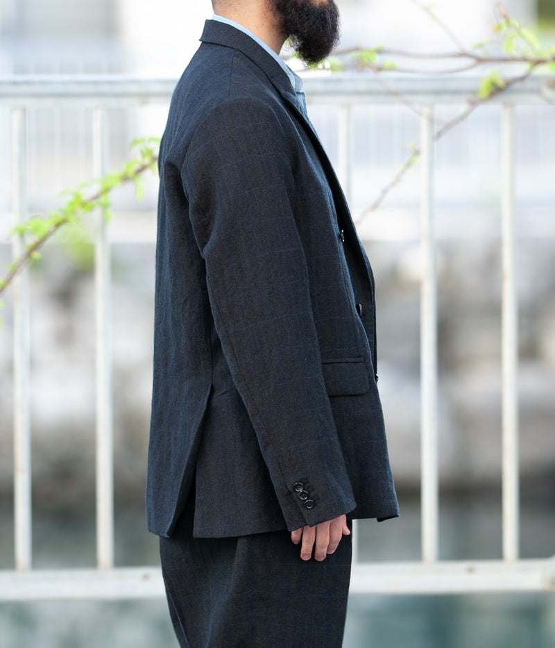 21aw a.presse wool linen double jacket セールオファー